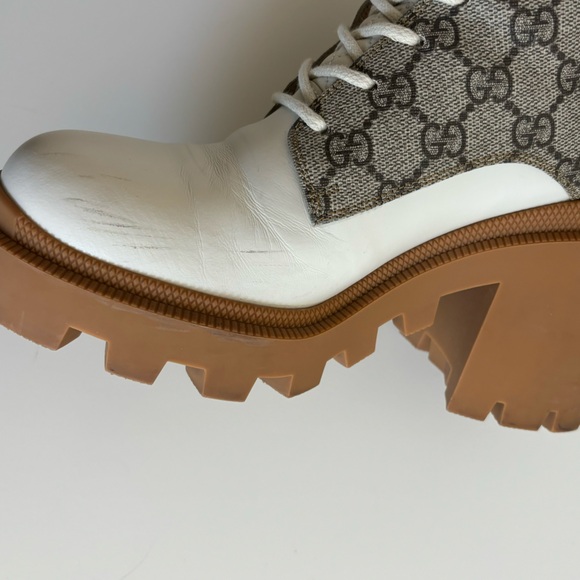 Gucci Apollo Canvas and Leather Platform Boot - Picture 13 of 14